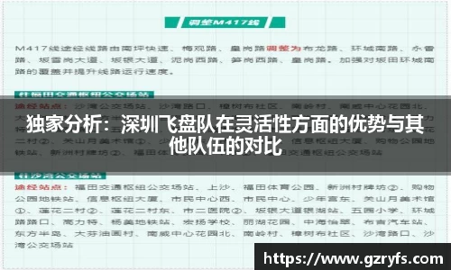 独家分析：深圳飞盘队在灵活性方面的优势与其他队伍的对比